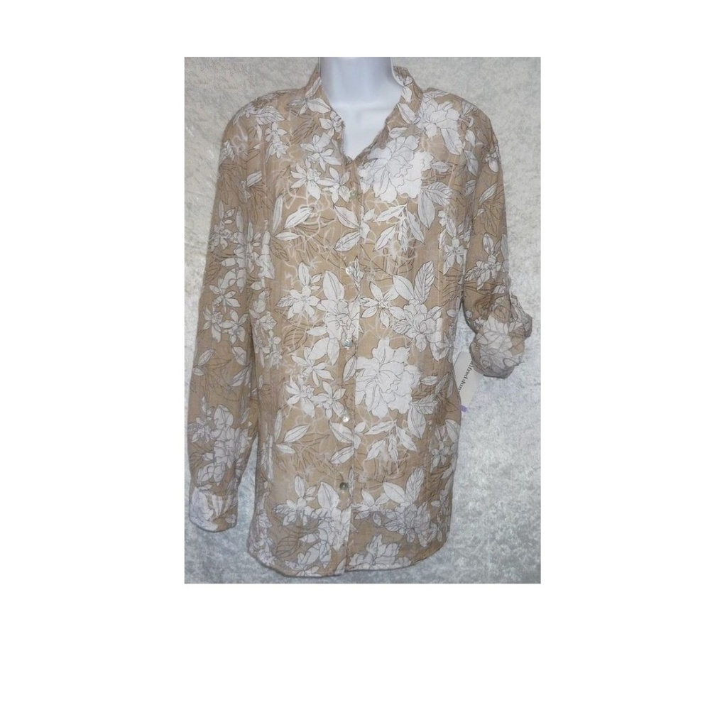 Women's Floral Blouse Alfred Dunner size 18 NEW